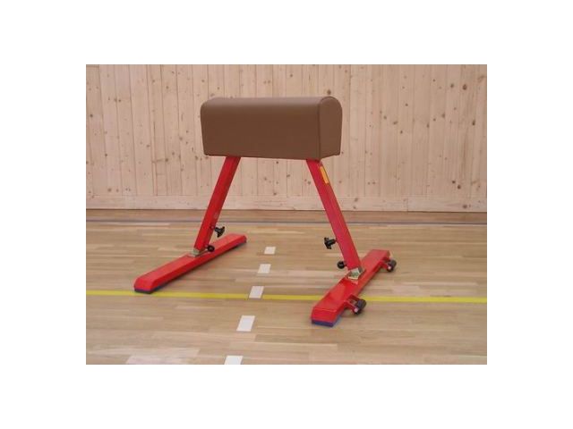 Gymnastická koza (2 nohy T), nastavitelná výška 90-120 cm, umělá kůže