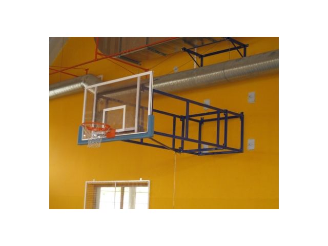 Basketbalová konstrukce otočná, interiér, vysazení od 2,5 m do 4 m
