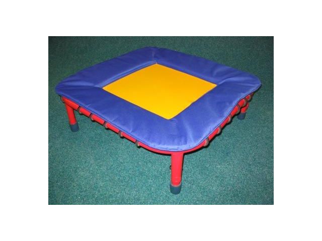 Trampolína gymnastická, nastavitelná na 1 straně, rozm. 70x70 cm, pružné lano