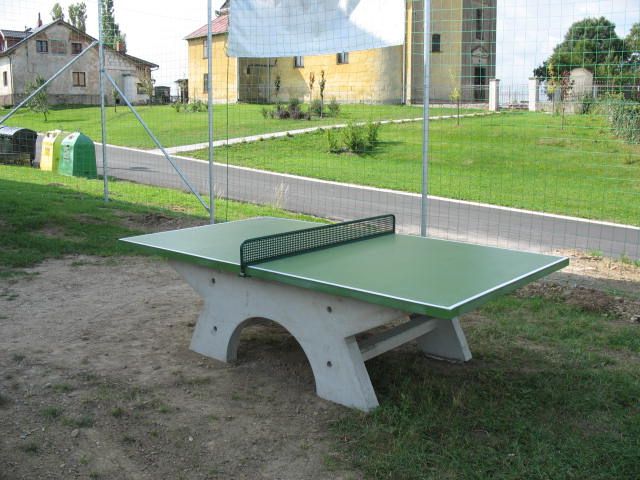Stůl na stolní tenis venkovní - BETONOVÝ - betonové desky i nohy, bez síťky