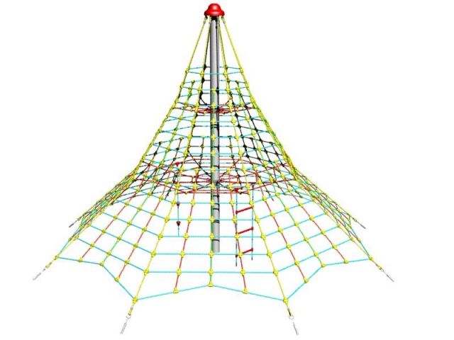 Lanová pyramida SC - výška 4,5 m, výška pádu 1,5 m, 8 zámků