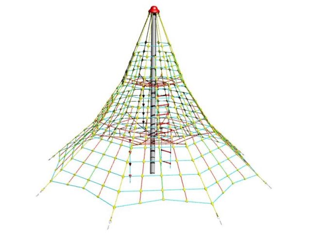 Lanová pyramida SC - výška 5,5 m, výška pádu 1,0 m, 8 zámků