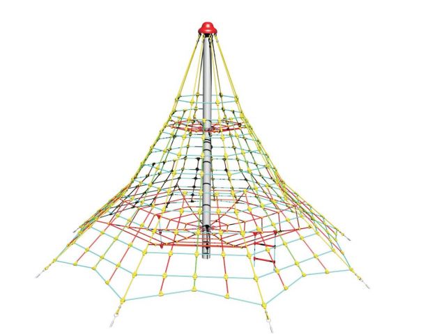 Lanová pyramida SC - výška 4,5 m, výška pádu 1,0 m, 8 zámků