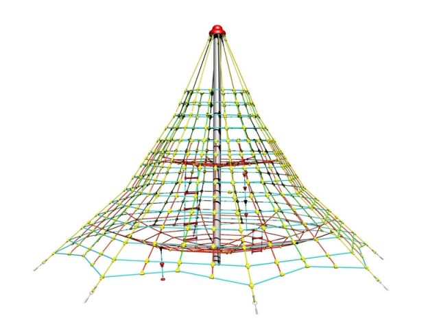 Lanová pyramida SC - výška 5,0 m, výška pádu 1,0 m, 8 zámků