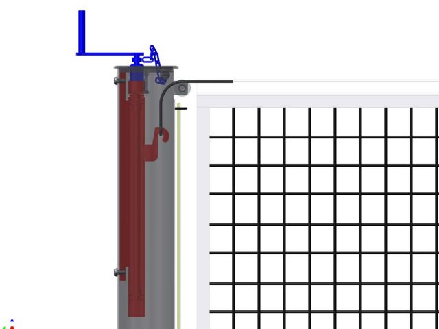Tenisové sloupky (AL) prům.102 mm + pouzdra a víčka, (CERTIFIKÁT)