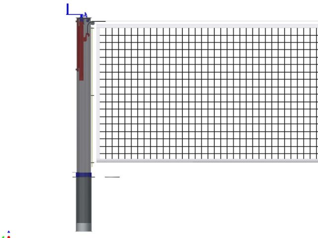 Nohejbalové sloupky do pouzder prům. 102 mm (ZN) s napínacím mechanismem + pouzdra a víčka, CERTIFIKÁT 