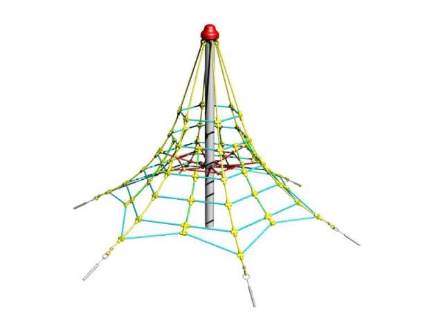 Lanová pyramida SC - výška 2,5 m, výška pádu 1,0 m, 6 zámků