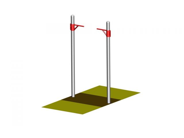 Posilovací rukojeti (2 ks) + 2 sloupky WK12, Workoutový prvek