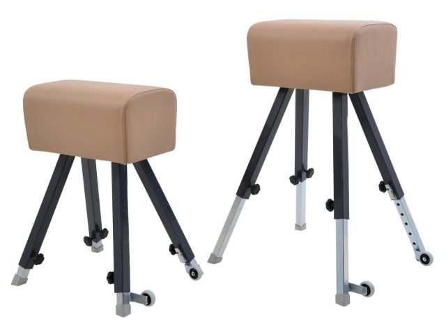 Gymnastická koza (4 nohy), nastavitelná výška 90-140 cm, umělá kůže