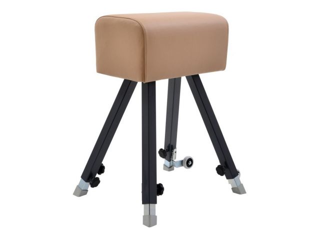 Gymnastická koza (4 nohy), nastavitelná výška 90-140 cm, kůže