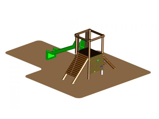 Věž se skluzavkou, varianta 2 - do 1.35 m (DH 12b)