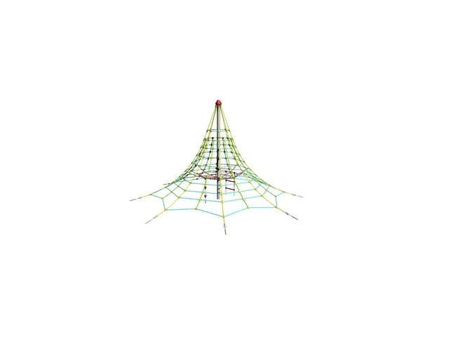 Lanová pyramida SC - výška 3,5 m, výška pádu 1,0 m, 8 zámků