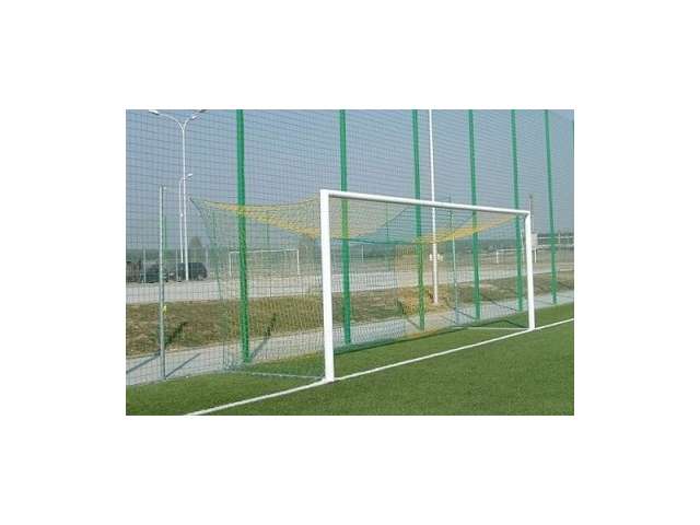 Fotbalová branka 7,32x2,44 m, ovál 120/100 mm (AL), do pouzder, spodní rám v ceně + tyče za branku k vypnutí sítě