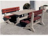 Zahradní posezení - 2 lavičky a stůl 